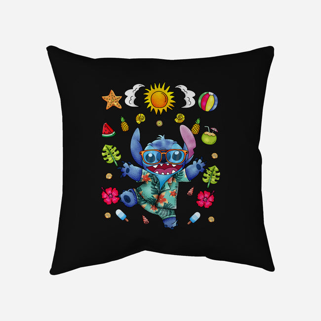 Ohana Stitch Summer-None-Non-Removable Cover w Insert-Throw Pillow-JamesQJO