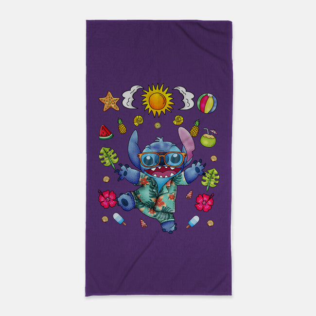 Ohana Stitch Summer-None-Beach-Towel-JamesQJO