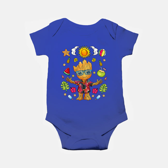 I'm Groot Summer-Baby-Basic-Onesie-JamesQJO