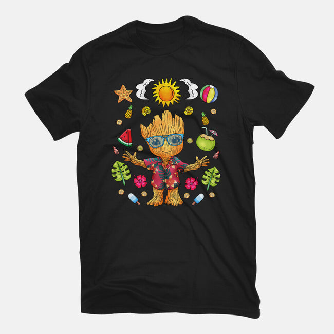 I'm Groot Summer-Womens-Fitted-Tee-JamesQJO