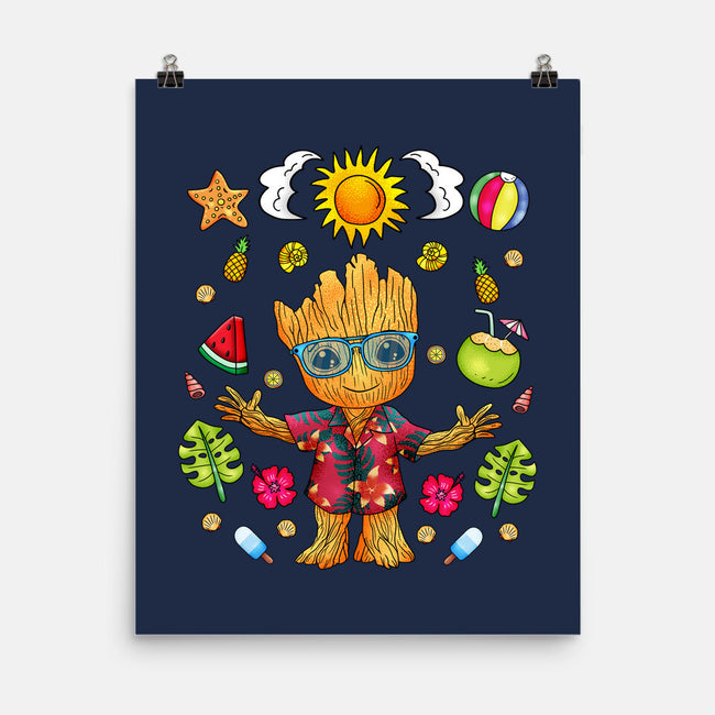 I'm Groot Summer-None-Matte-Poster-JamesQJO