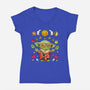 Cute Summer Creature-Womens-V-Neck-Tee-JamesQJO