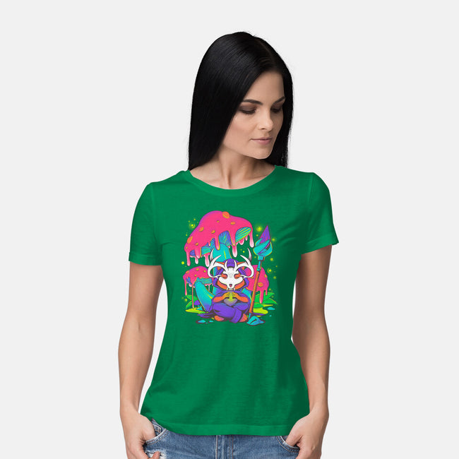 Mushroom Underworld Fox-Womens-Basic-Tee-ellr