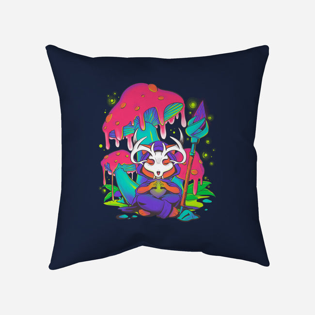 Mushroom Underworld Fox-None-Removable Cover-Throw Pillow-ellr