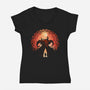 Underground Realm-Womens-V-Neck-Tee-dalethesk8er