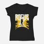 Rog 92 Special Edition-Womens-V-Neck-Tee-rocketman_art