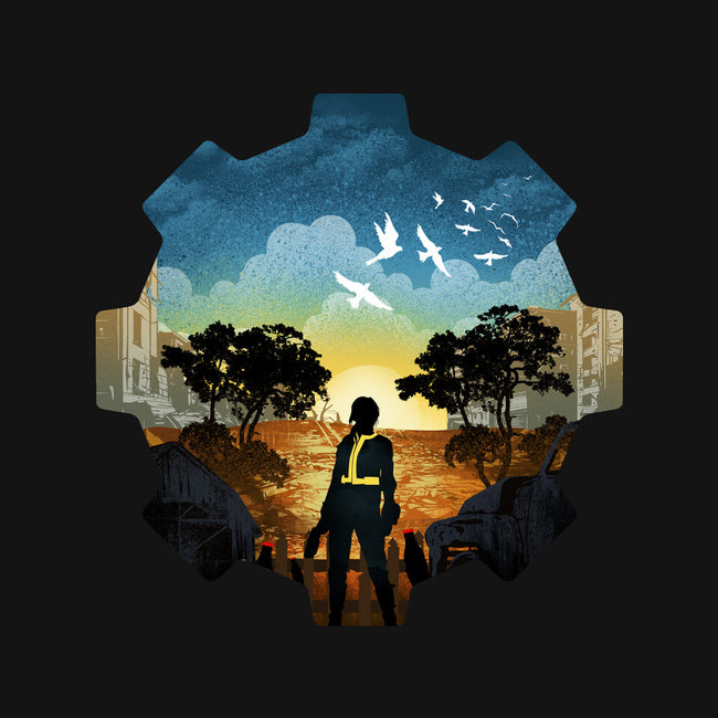 Fallout Landscape-Womens-Fitted-Tee-dandingeroz