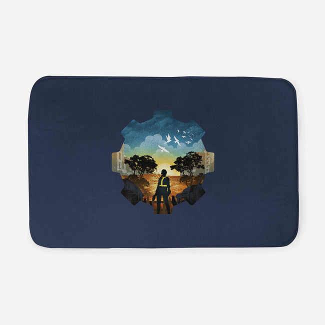 Fallout Landscape-None-Memory Foam-Bath Mat-dandingeroz