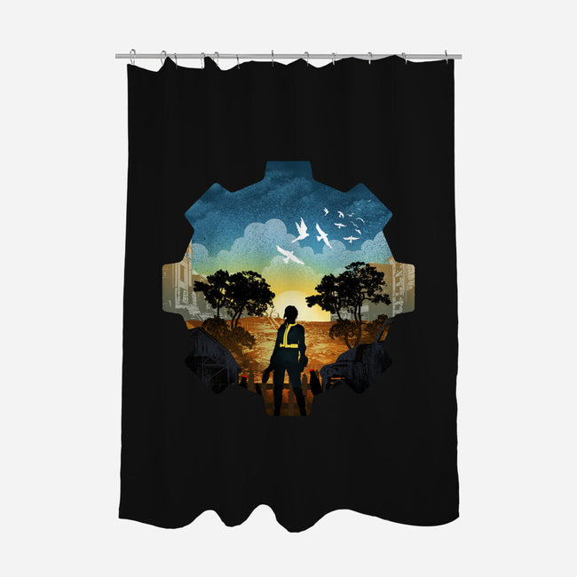 Fallout Landscape-None-Polyester-Shower Curtain-dandingeroz