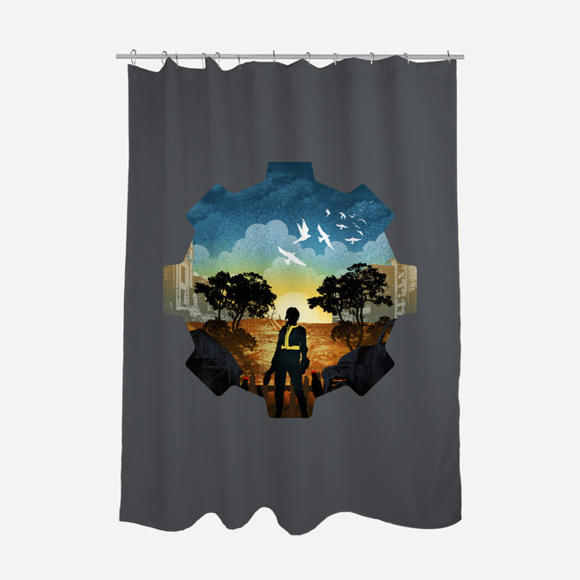 Fallout Landscape-None-Polyester-Shower Curtain-dandingeroz