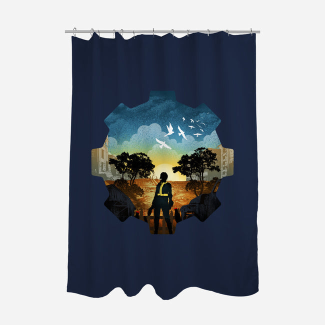 Fallout Landscape-None-Polyester-Shower Curtain-dandingeroz