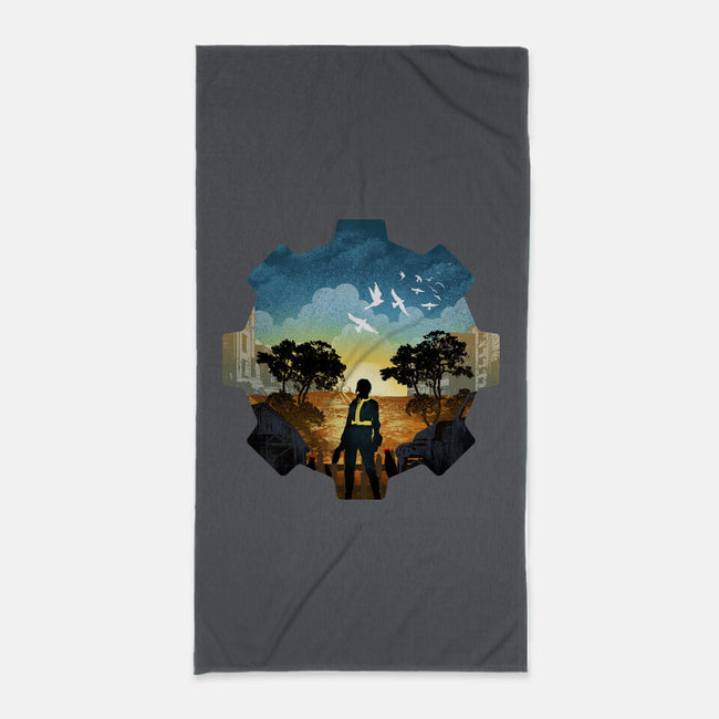 Fallout Landscape-None-Beach-Towel-dandingeroz