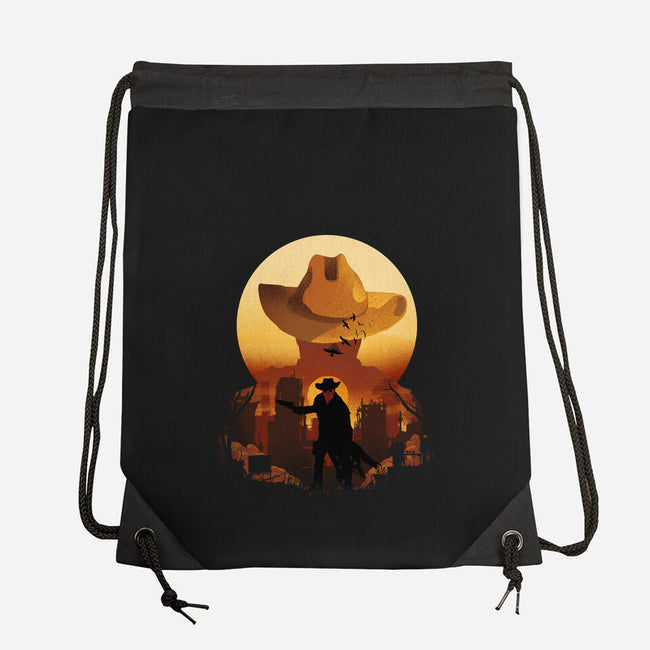 Wasteland Sunset-None-Drawstring-Bag-dandingeroz