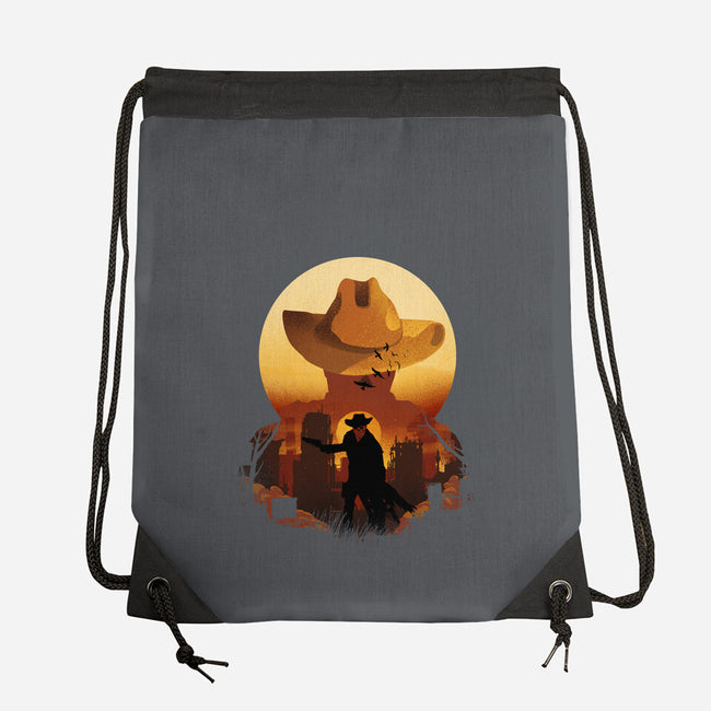 Wasteland Sunset-None-Drawstring-Bag-dandingeroz