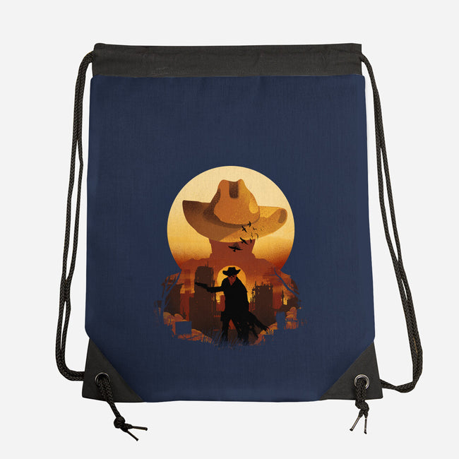 Wasteland Sunset-None-Drawstring-Bag-dandingeroz