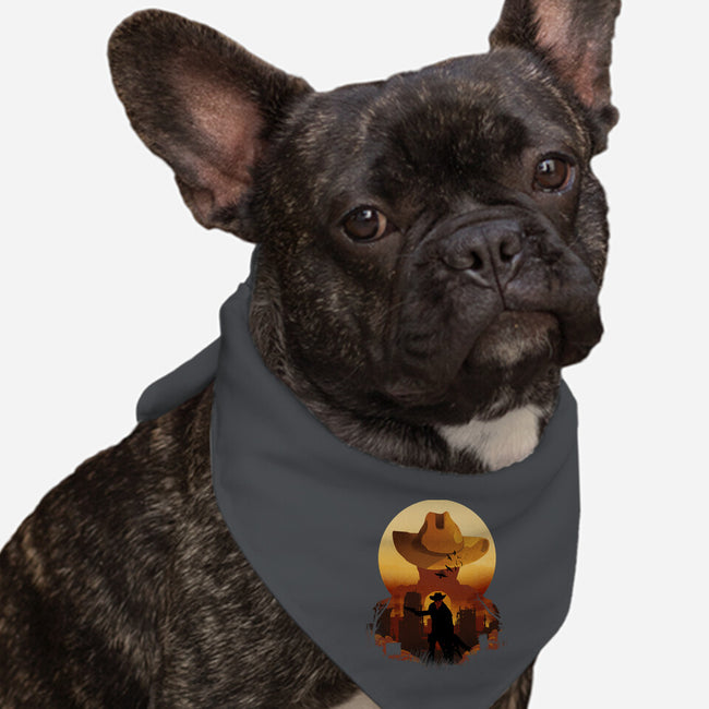 Wasteland Sunset-Dog-Bandana-Pet Collar-dandingeroz