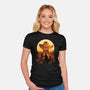 Wasteland Sunset-Womens-Fitted-Tee-dandingeroz