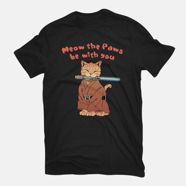 Meow The Paws Be With You-Unisex-Basic-Tee-vp021