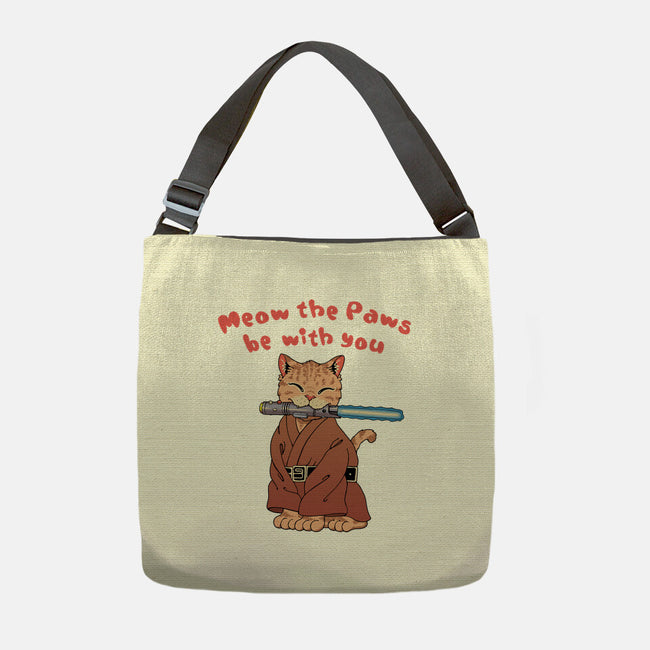 Meow The Paws Be With You-None-Adjustable Tote-Bag-vp021