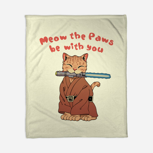 Meow The Paws Be With You-None-Fleece-Blanket-vp021