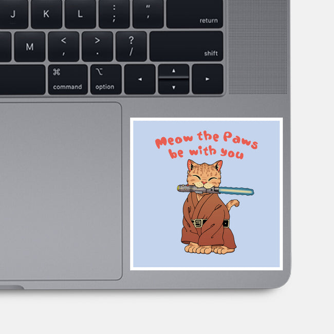 Meow The Paws Be With You-None-Glossy-Sticker-vp021