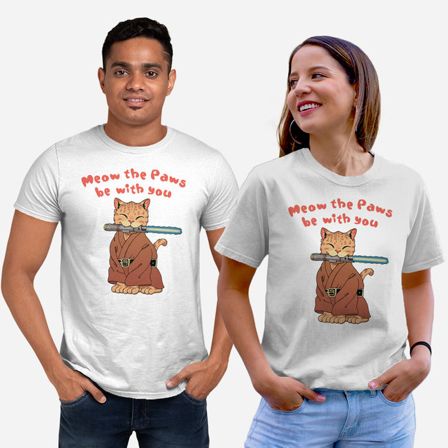 Meow The Paws Be With You-Unisex-Basic-Tee-vp021