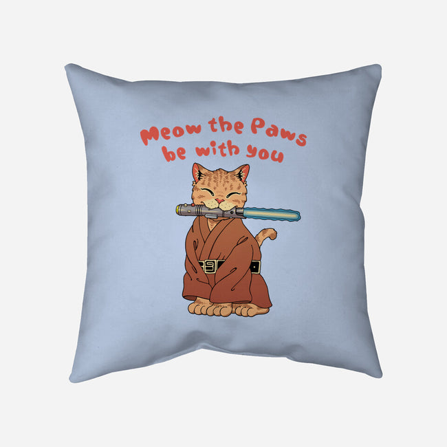 Meow The Paws Be With You-None-Removable Cover w Insert-Throw Pillow-vp021