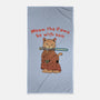 Meow The Paws Be With You-None-Beach-Towel-vp021