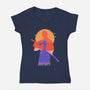 Samurai Jin-Womens-V-Neck-Tee-RamenBoy