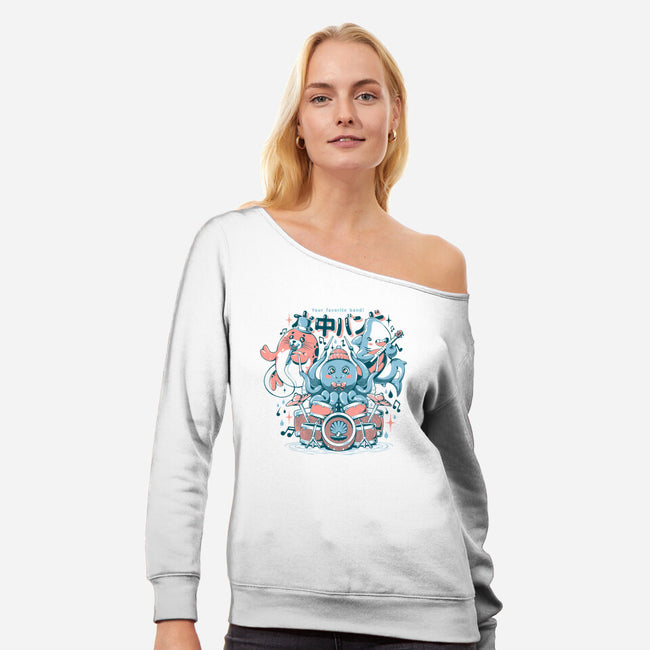 The Ocean Boys-Womens-Off Shoulder-Sweatshirt-eduely