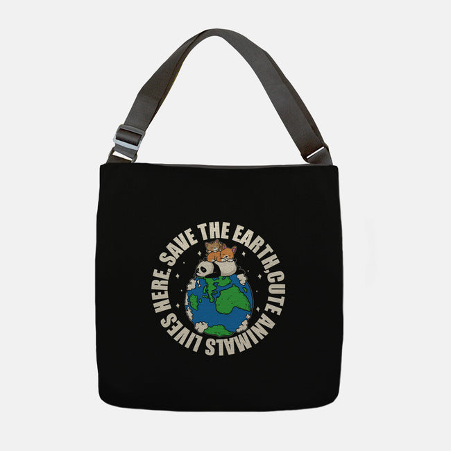 Cute Animals Live Here-None-Adjustable Tote-Bag-turborat14