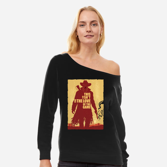 Love Of The Game-Womens-Off Shoulder-Sweatshirt-rmatix