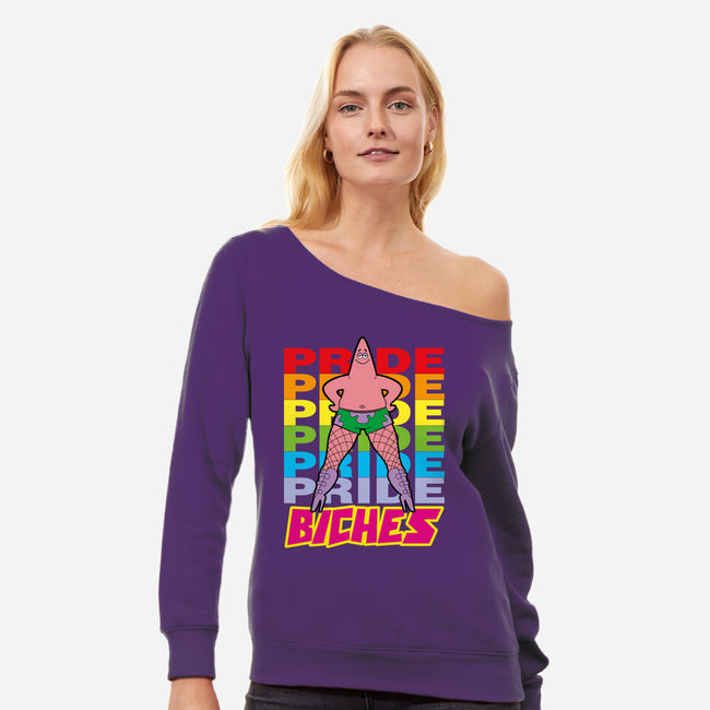 Pride Biches-Womens-Off Shoulder-Sweatshirt-Planet of Tees
