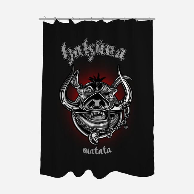 Hakuna-None-Polyester-Shower Curtain-Roni Nucleart