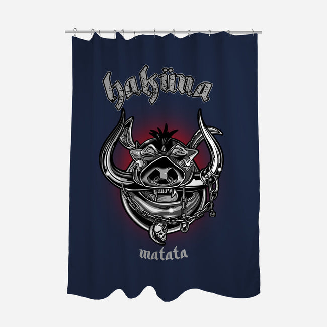 Hakuna-None-Polyester-Shower Curtain-Roni Nucleart
