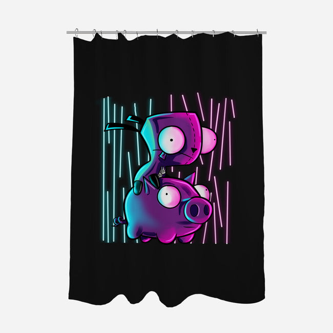 Hog Neon Rider-None-Polyester-Shower Curtain-nickzzarto