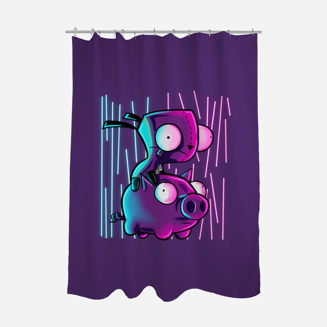 Hog Neon Rider-None-Polyester-Shower Curtain-nickzzarto