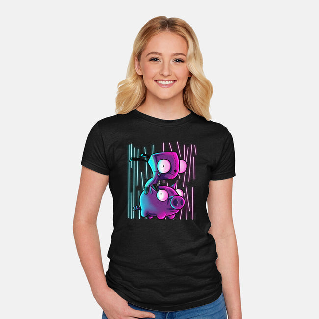 Hog Neon Rider-Womens-Fitted-Tee-nickzzarto