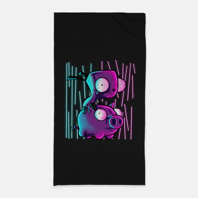 Hog Neon Rider-None-Beach-Towel-nickzzarto