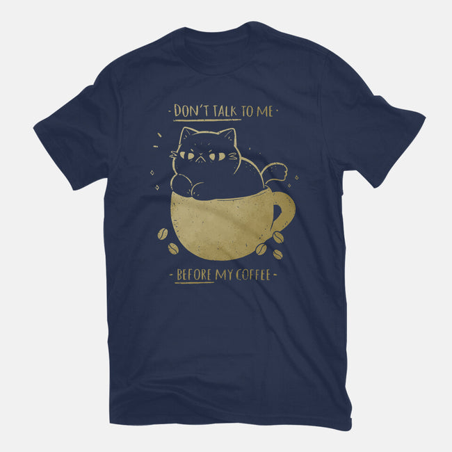 Angry Cat Before Coffee-Mens-Heavyweight-Tee-xMorfina