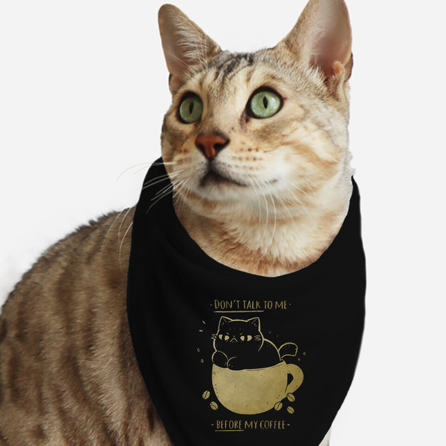 Angry Cat Before Coffee-Cat-Bandana-Pet Collar-xMorfina