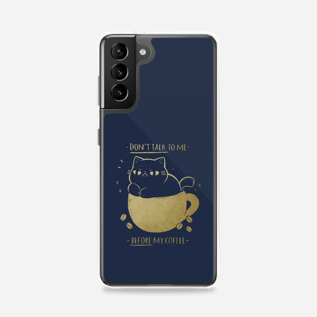 Angry Cat Before Coffee-Samsung-Snap-Phone Case-xMorfina