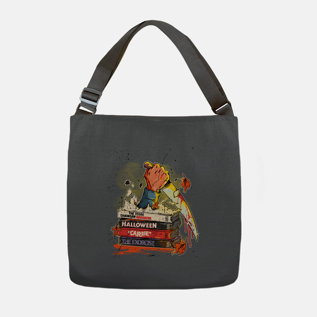 70s VHS Horror Cult-None-Adjustable Tote-Bag-Green Devil