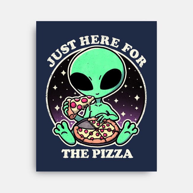 Aliens Love Pizza-None-Stretched-Canvas-fanfreak1