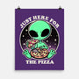 Aliens Love Pizza-None-Matte-Poster-fanfreak1