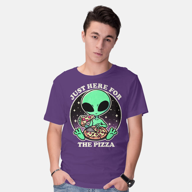 Aliens Love Pizza-Mens-Basic-Tee-fanfreak1