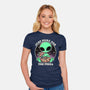 Aliens Love Pizza-Womens-Fitted-Tee-fanfreak1