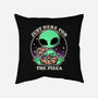 Aliens Love Pizza-None-Non-Removable Cover w Insert-Throw Pillow-fanfreak1