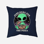 Aliens Love Pizza-None-Non-Removable Cover w Insert-Throw Pillow-fanfreak1