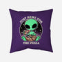 Aliens Love Pizza-None-Removable Cover w Insert-Throw Pillow-fanfreak1